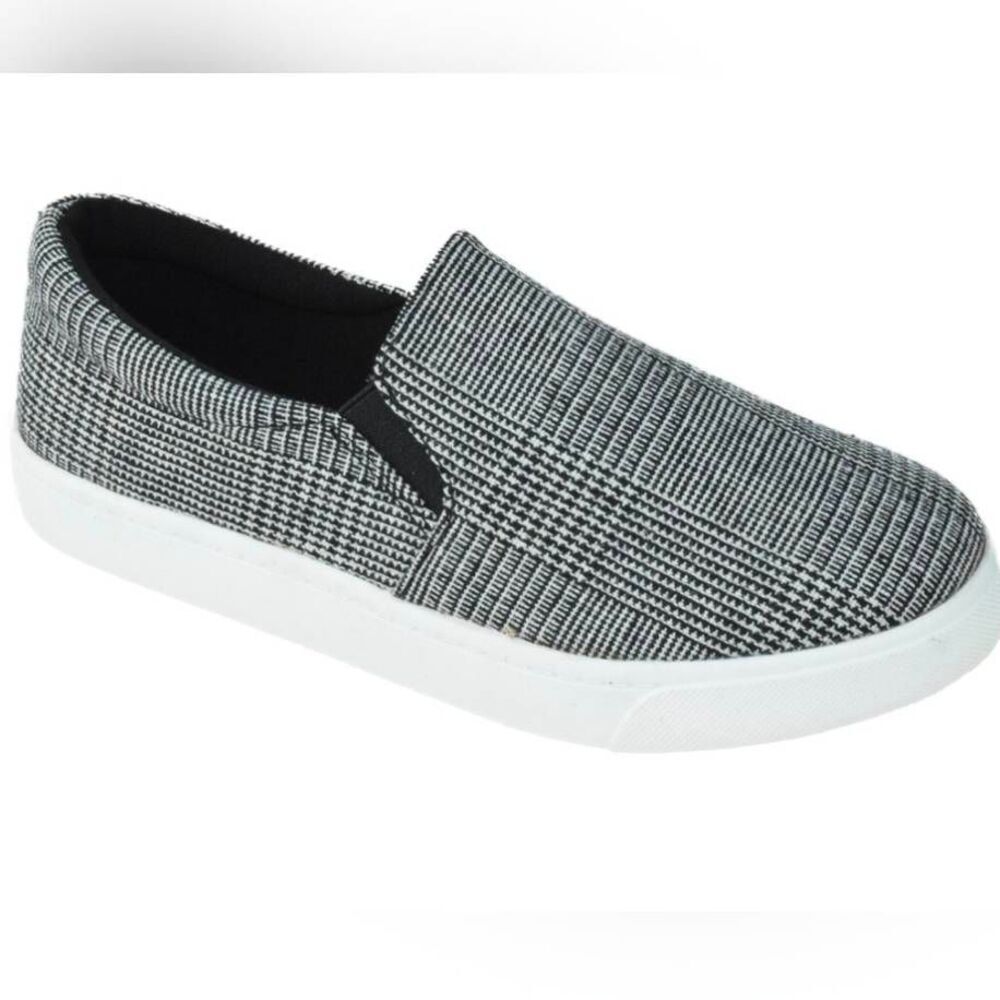 ☔️🔸️Soda Black & White Plaid Houndstooth Reign Shoes Size 8.5